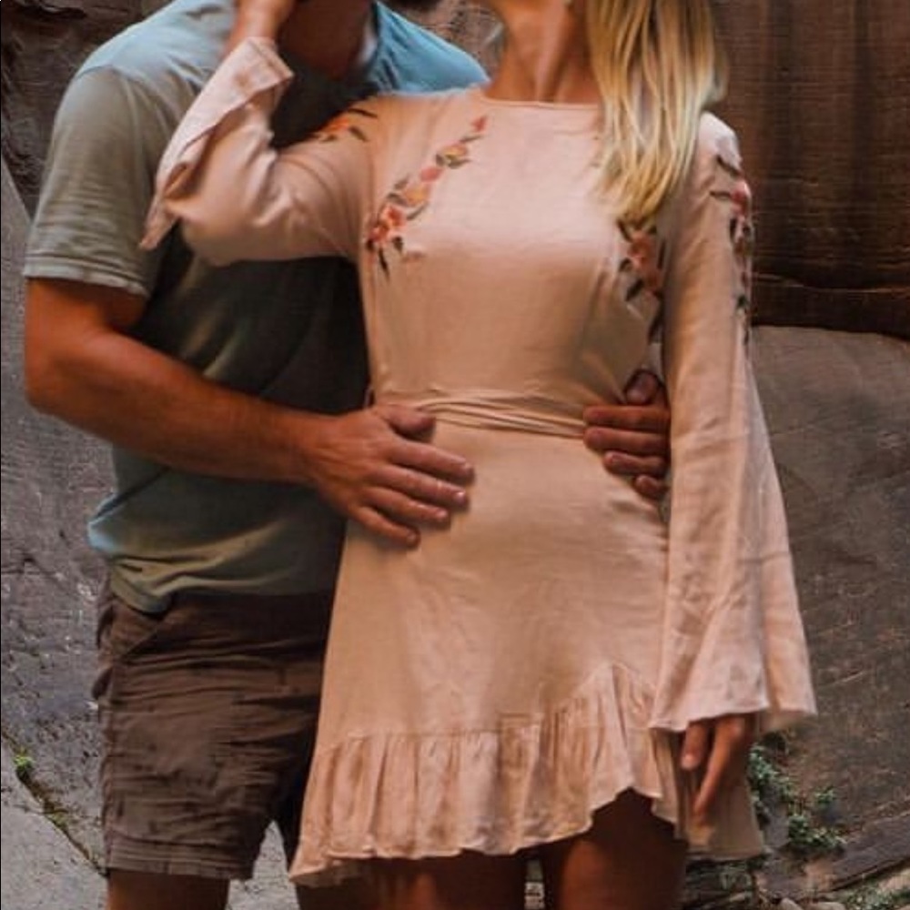 Boho Dusty Rose Dress